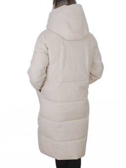 8836 LT. BEIGE Пальто зимнее женское (150 гр. холлофайбер)