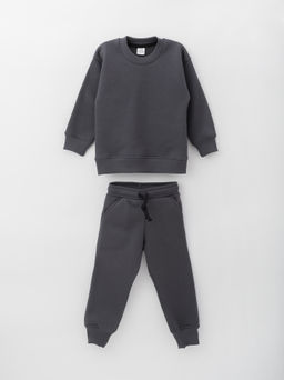 Костюм детский трикотажный с начёсом, тем.серый - Lesi kids фото 2