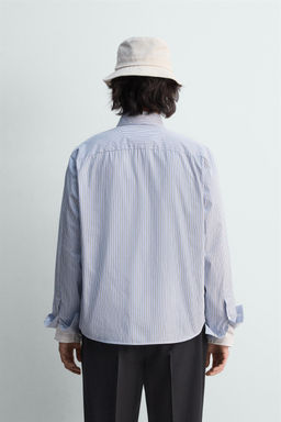 CAMISA RELAXED FIT RAYAS LIMITED EDITION / Celeste lavado - Zara фото 3