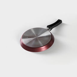 Сковорода блинная «Хит», d=18 см, пластиковая ручка, антипригарное покрытие, алюминий, бордовая