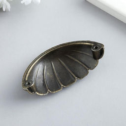 Цена за 2 шт. Ручка для шкатулки металл Лепестки бронза 7,6х3,8х1,5 см - Арт узор фото 2