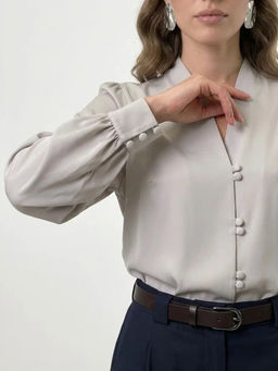 Блузка OD-735-15 серо-коричневый