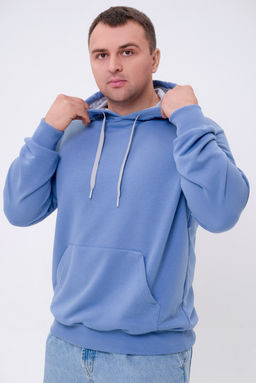 Худи мужское из футера 3-х нитки туманно-голубой - Амадэль фото 6