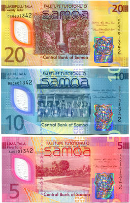 Набор из 3 бон 2024 года Самоа Саммит Содружества наций
