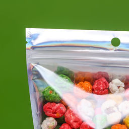 Цена за 100 шт. Пакет Zip-lock ПЭТ, иридисцентный, со сплошным окном, плоский, еврослот 15 х 22 см