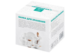 Банка д/хранения 800 мл 12*12*10,5 см Тропики с дер. крышк. с сил. упл. - Elan gallery фото 10