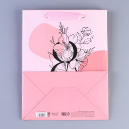 Цена за 2 шт. Пакет подарочный ламинированный, упаковка, «8 марта», MS 18 х 23 х 10 см