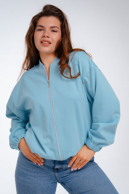 Бомбер из коттон фита аквамарин - Амадэль фото 19