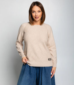 Джемпер #КТ8066, бежевый