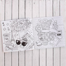 Раскраска - антистресс, альбом Insta-girl, 20 стр.