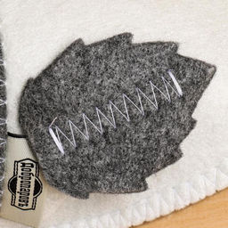 Тапочки для бани Листок белые, войлок - Добропаровъ фото 4