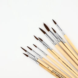 Кисть для рисования, набор белка круглые, 10 шт. № 1,2,3,4,5,6,7,8,9,10 «Ван Гог»