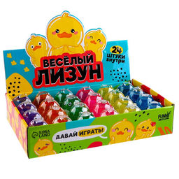 Цена за 24 шт. Лизун - слайм «Птичка», МИКС