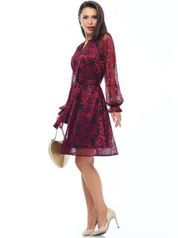 Платье из гипюра нарядное с поясом - Dstrend фото 9