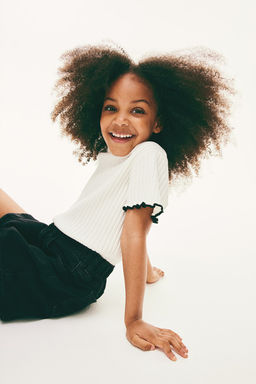 Camiseta en punto de canale - H&m фото 3