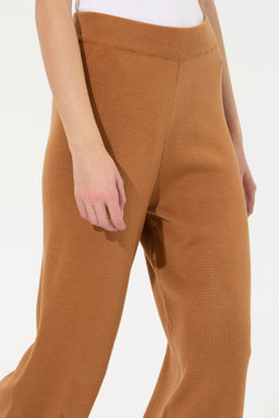 KadДn Camel Melanj Loose Fit Triko Pantolon
