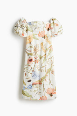 Vestido off-the-shoulder de algod?n