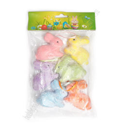 Пасхальный декор 6*6 см Зайчики (6 шт) SF-7195, №1 - Больше подарков фото 2