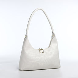 Сумка-багет на молнии, цвет белый - Simaland фото 3