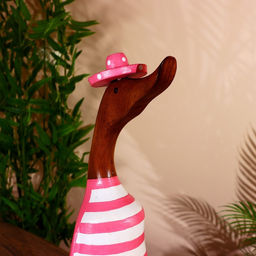 Сувенир «Утка в розовом», 50 см, дерево