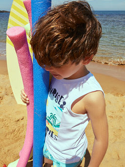 Bisiklet Yaka Erkek ?ocuk Atlet ve Deniz ?ortu - Waikiki фото 3