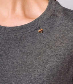 Футболка #КТ250360, тёмно-серый меланж