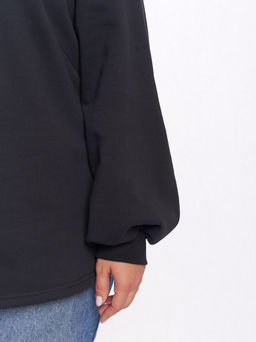 Джемпер с объемными рукавами буфами LN01561BLK01 - Артесса фото 4