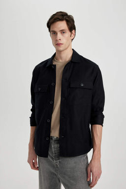 Куртка-рубашка с воротником-поло Relax Fit - Defacto фото 3