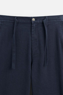 COTTON/LINEN RELAXED FIT TROUSERS - Zara фото 25
