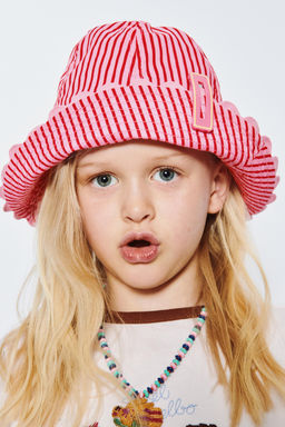 GORRO BOB RAYAS BORDADOS SISSEL EDELBO X ZARA KIDS / Rosa  фото 5