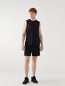 DRY-TECH Bisiklet Yaka Bask?l? Erkek Kolsuz Ti??rt - Waikiki фото 5