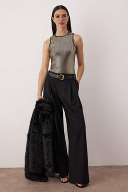 Alt?n Bisiklet Yaka Orme Payet C?tc?tl? Body TPRAW26BD00002 - Trendyolmilla фото 2