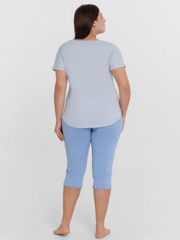 Пижама женская голубая с принтом Find the dream - Mark formelle фото 2