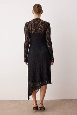 Siyah Duz Maxi Orme Elbise TWOAW26EL00057