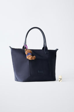 NYLON TOTE BAG WITH TEDDY BEAR CHARM - Zara фото 6