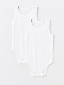 Bisiklet Yaka Basic K?z Bebek ??t??tl? Bodysuit 2li