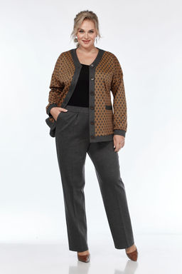 Кардиган Элль стиль 2328ж графит/охра  фото 2