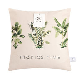 Наволочка декоративная Этель Tropics time, 40х40 см, 100 п/э, велюр  фото 5