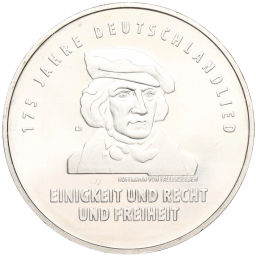 Монета 20 евро 2016 года Германия 175 лет Гимну Германии