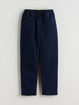 Beli Lastikli Polar Astarl? Erkek ?ocuk Jean Pantolon