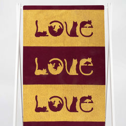 Полотенце махровое 6с102.411ж1 LOVE-кот(кр.дерево1) 67х150см