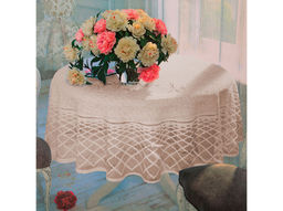 Скатерть декоративная Д228Ка 2966 розовый 2.40 м*2.35 м рис. Д228Ка