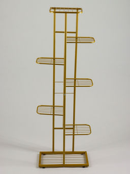Подставка для цветов Greengo, 7 полок, 43×22×126 см, напольная, металл, цвет золотой