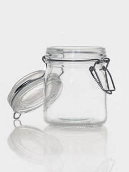 Баночка для специй Доляна «Галерея», 200 мл, 8.5×9×6.5 см, с бугельным замком, стекло, прозрачная