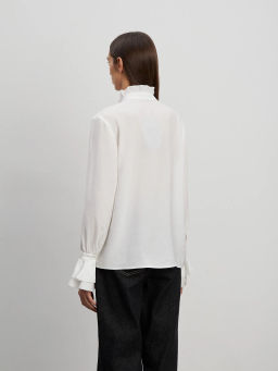 Рубашка однотонная - Emka фото 4