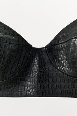 100% LEATHER TOP - Zara фото 6