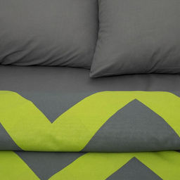 Постельное бельё Этель 2 сп Зелёный шеврон 175х215, 200х220, 70х70-2 шт  фото 2