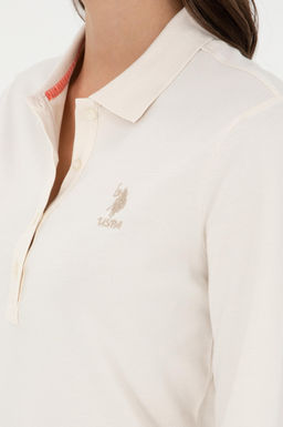 Женский кремовый базовый свитшот Неожиданная скидка в корзине - U.s. polo assn фото 7