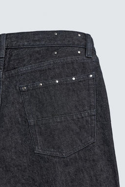 STUDDED STRAIGHT-LEG JEANS - Zara фото 18