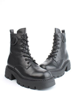 04-M3-1476 BLACK Ботинки зимние женские (натуральная кожа, натуральный мех)